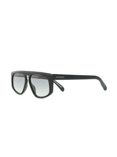 Shop Givenchy Slim Graphic Frame Sunglasses In Black