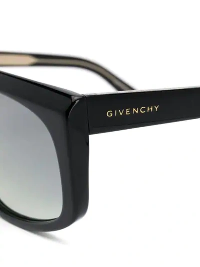 Shop Givenchy Slim Graphic Frame Sunglasses In Black