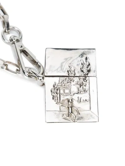 Shop Enfants Riches Deprimes Lighter With Chain In Metallic