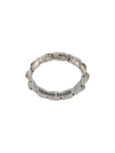 Shop Emanuele Bicocchi Croc Ring In Metallic