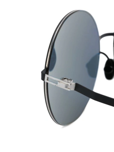 Shop Mykita Yoko Round Sunglasses In Black