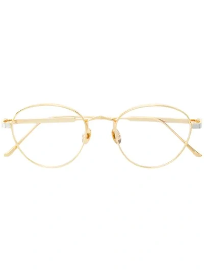Shop Cartier Aviator Glasses In Metallic
