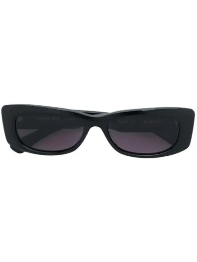 Shop Christian Roth Square Frame Sunglasses In Black
