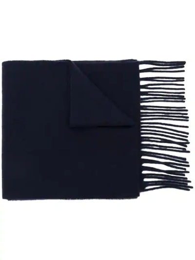 Shop Acne Studios Embroidered Scarf In Blue