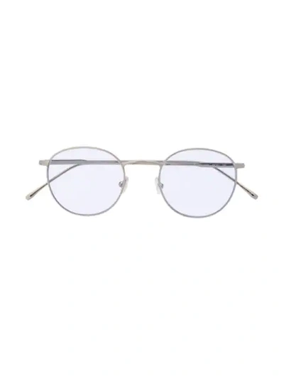 Shop Lacoste Round Frame Sunglasses In Silver