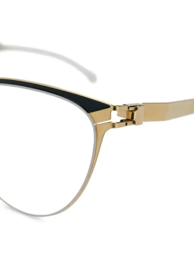 Shop Mykita Cat-eye Shaped Glasses In Metallic