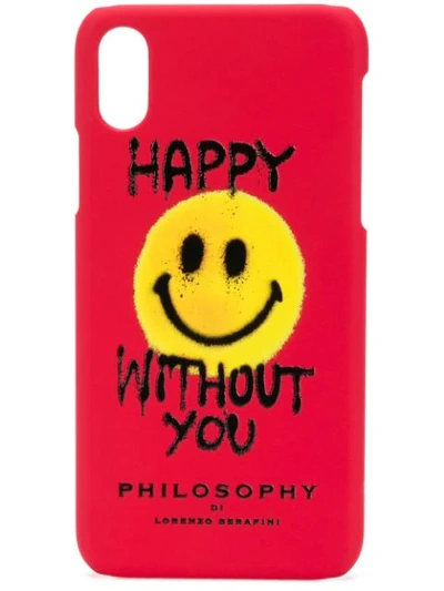 Shop Philosophy Di Lorenzo Serafini Happy Iphone Xs/x Case In Red