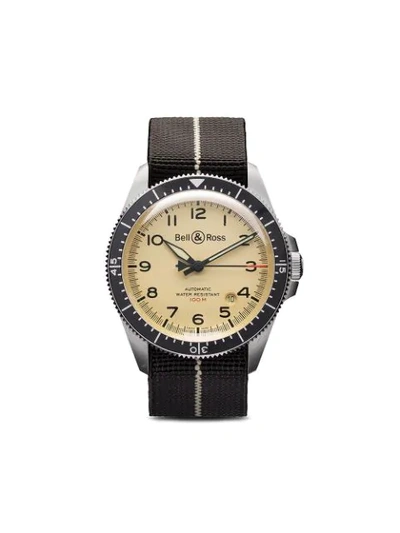 Shop Bell & Ross Br V2-92 Military Beige 41mm In Beige, Black And Grey