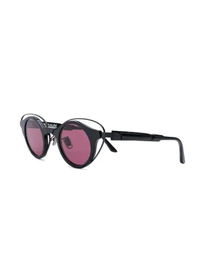 Shop Kuboraum N10 Round Frame Sunglasses In Black