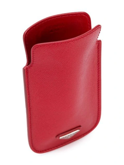 Shop Prada Logo Iphone 5 Case In Red