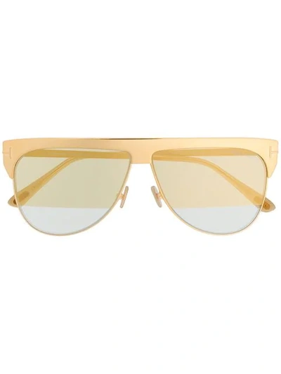 Shop Tom Ford Special Edition Winter Sunglasses In Gold