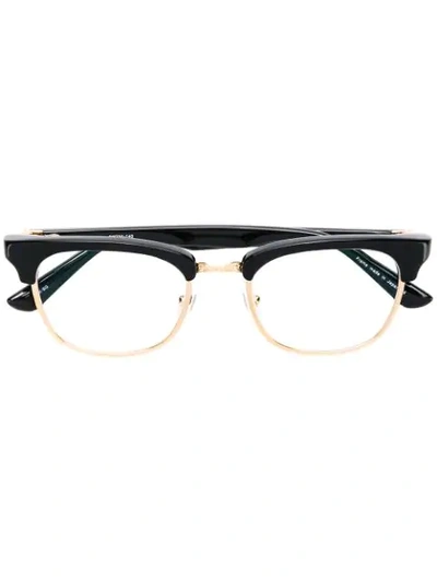 Shop Matsuda Wayfarer Glasses In Black