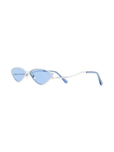 Shop Spektre Slim Cat Eye Sunglasses In Blue