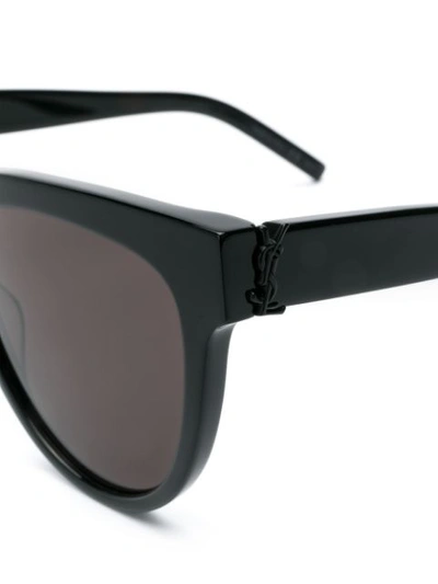 Shop Saint Laurent Oversized Shape Sunglasses In Black