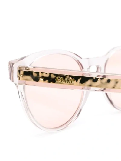 Shop Chloé Cat Eye Sunglasses In White