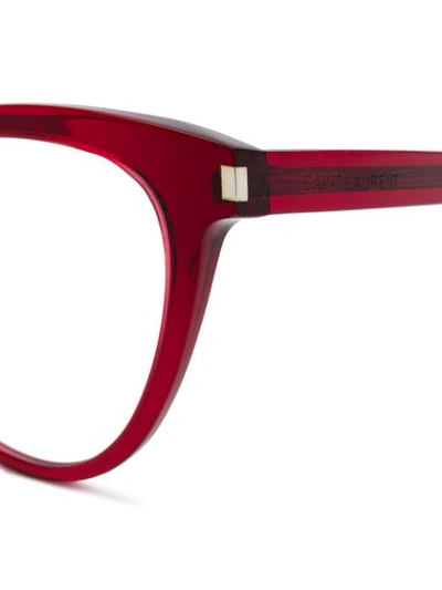 Shop Saint Laurent Eyewear Classic Cat-eye Glasses - Red