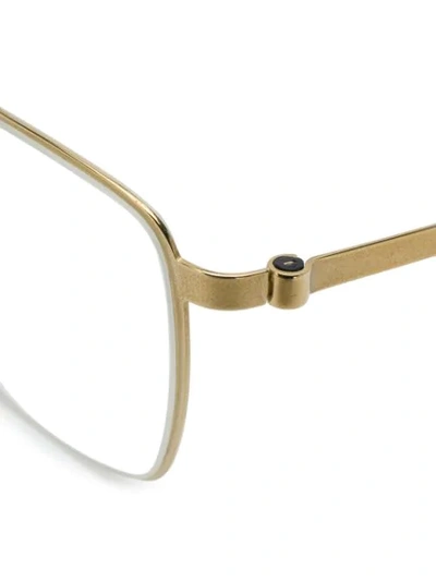 Shop Lindberg Double Nose-bridge Glasses In Gold