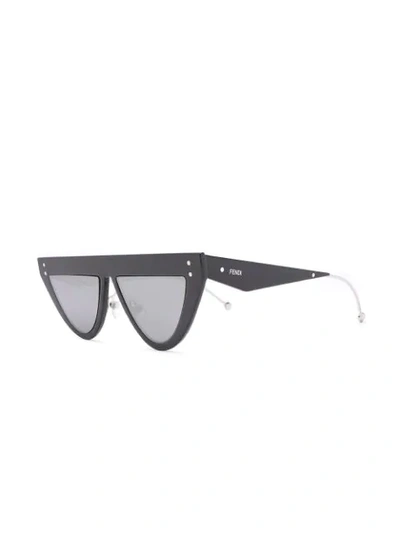 Shop Fendi Cat-eye Frame Sunglasses In Black