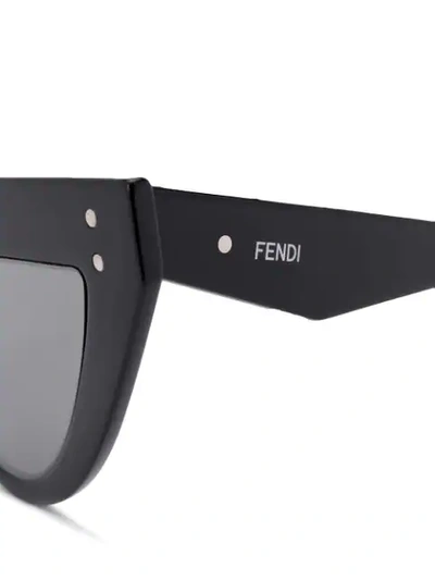 Shop Fendi Cat-eye Frame Sunglasses In Black