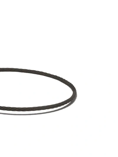 Shop Le Gramme 7 Grams Cable Bracelet In Black Silver