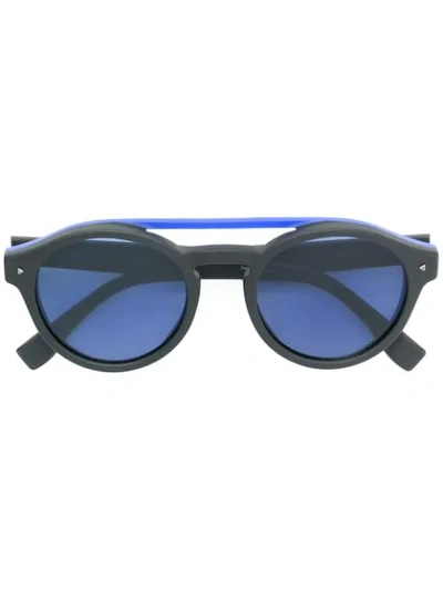 Shop Fendi Tinted Round Sunglasses In Grey