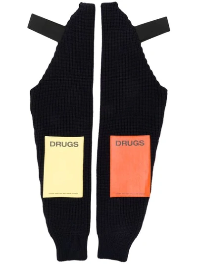 Shop Raf Simons Knitted Sleeves - Blue