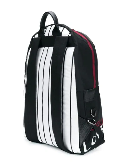 Shop Dolce & Gabbana Baseball Vulcano Backpack In Hwt26 Bianco Nero