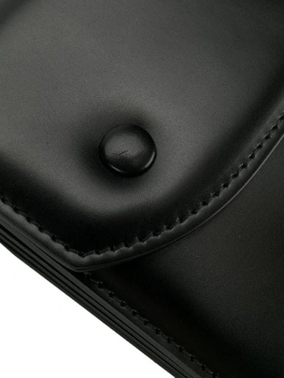 Shop Maison Margiela Snap Fastening Shoulder Bag In Black