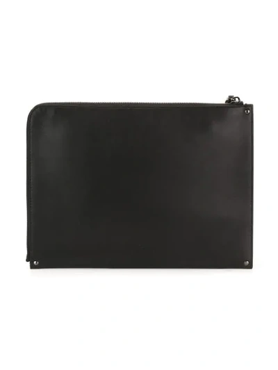 Shop Valentino Large 'rockstud' Clutch In Black