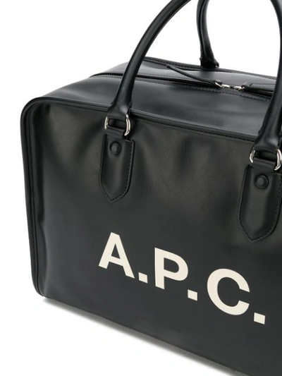 Shop Apc Logo Print Tote Bag In Black