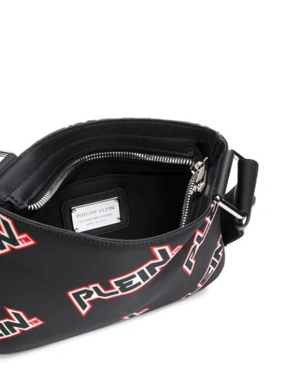 Shop Philipp Plein Logo Print Shoulder Bag In Black