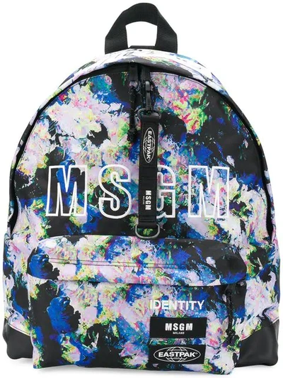 Shop Eastpak X Msgm Backpack In Blue