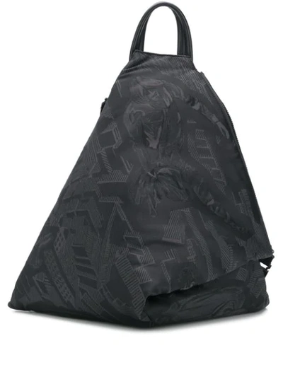 Shop Ermenegildo Zegna Tonal Print Bag In Black