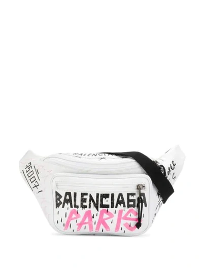 Shop Balenciaga Explorer Belt Bag In White