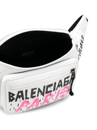 Shop Balenciaga Explorer Belt Bag In White