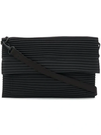 Shop Issey Miyake Homme Plissé  Foldover Pleated Pouch - Black