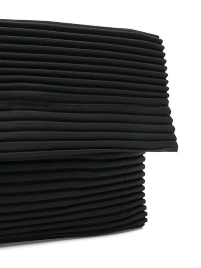 Shop Issey Miyake Homme Plissé  Foldover Pleated Pouch - Black