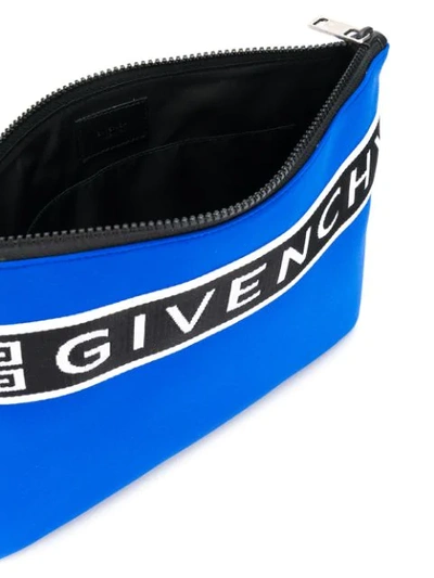 Shop Givenchy 4g Logo Pouch In Blue