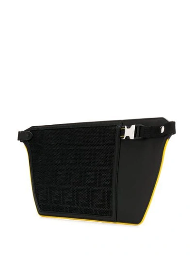 Shop Fendi Ff Multi-pocket Belt Bag In Brown