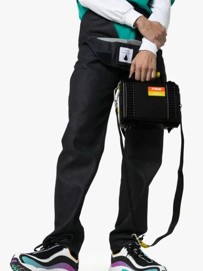Shop Heron Preston Black Leather Lined Industrial Tool Bag