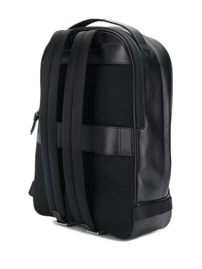 Shop Tommy Hilfiger Logo Zipped Backpack In Black