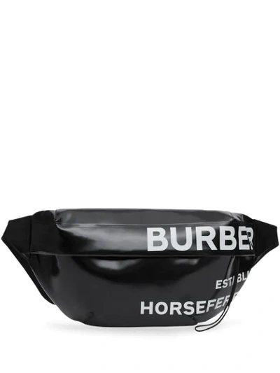 Shop Burberry Horseferry-print Belt Bag In Black