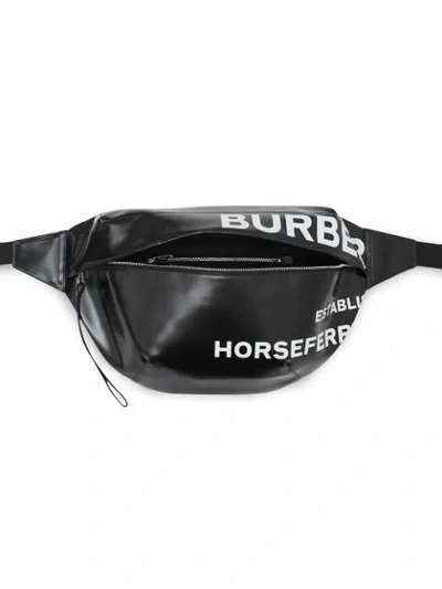 Shop Burberry Horseferry-print Belt Bag In Black