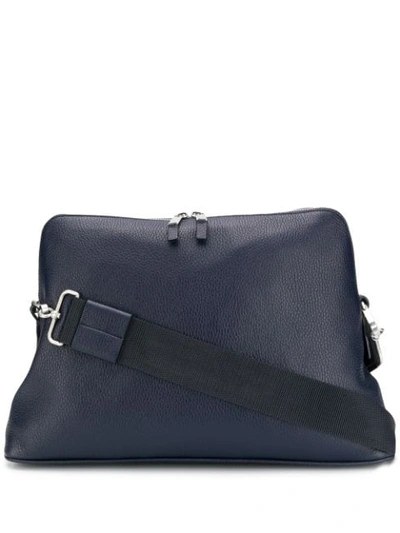 Shop Maison Margiela Pebbled Leather Shoulder Bag In Blue