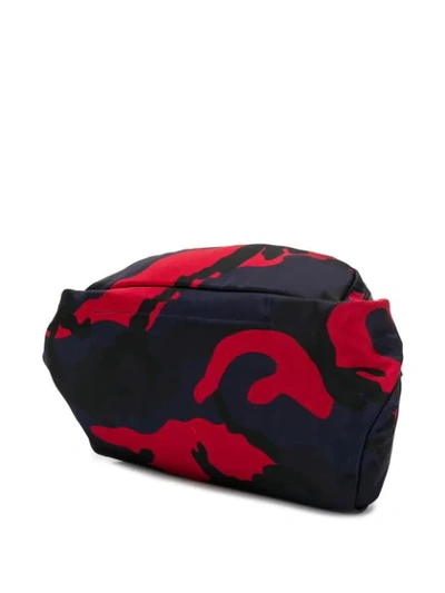 Shop Valentino Garavani Camouflage Belt Bag In Rk7 Marine-rosso/nero