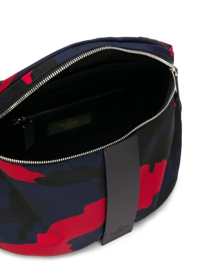Shop Valentino Garavani Camouflage Belt Bag In Rk7 Marine-rosso/nero