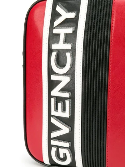 Shop Givenchy Contrast Logo Messenger Bag In Black