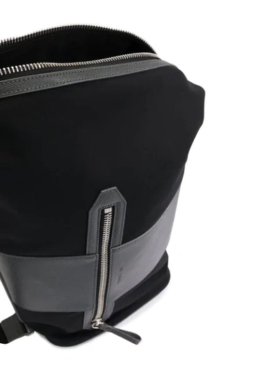 Shop Cerruti 1881 Contrast Panel Shoulder Bag In Black