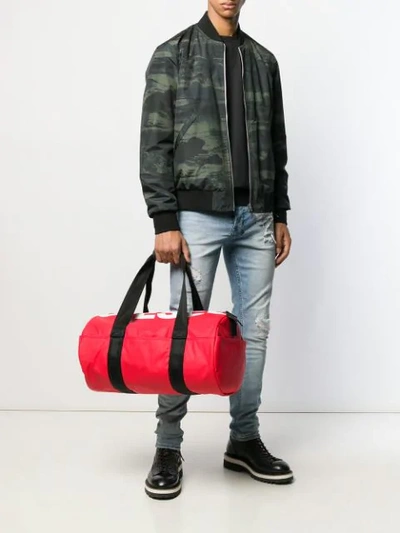 Shop Diesel Travel Bag With Logo In Red