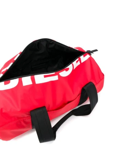 Shop Diesel Travel Bag With Logo In Red